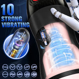 Automatic Male Masturbator, Sucking Male Masturbators Penis Pump with 9 Suction & 10 Vibrating & Heating Mens Male Sex Toys, Han