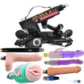 AKKAJJ Larger Motor Sex Machine with a Special Heatable Dildo Automatic Thrusting Machine with Male Masturbation Cup Sex Toys fo