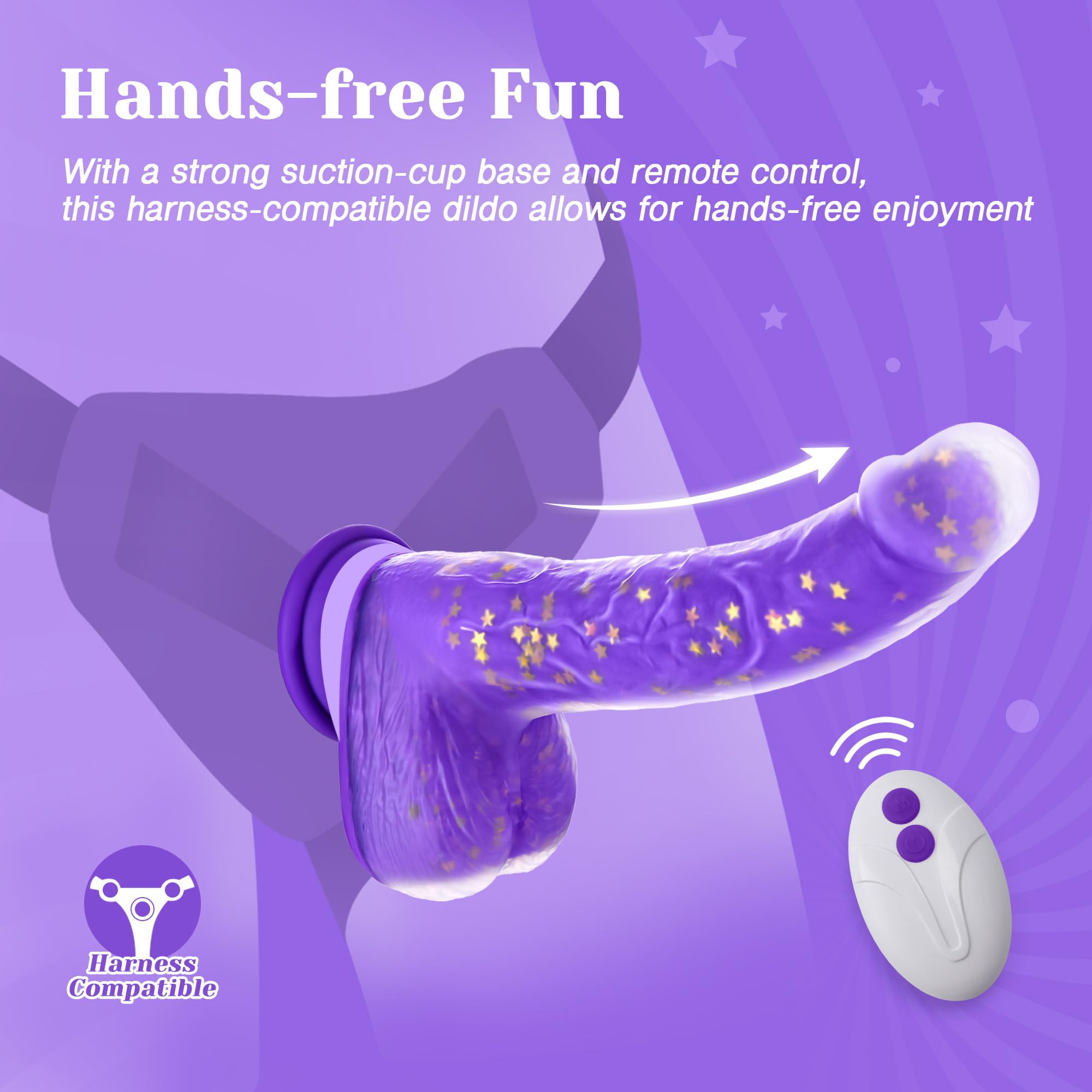 Tracy's Dog Thrusting Dildo Vibrator, 9.25'' Realistic G-Spot Stimulator, Heating, 5 Thrusting Swinging & 7 Vibration Modes, Sof