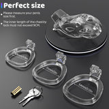 Yivans Male Chastity Device Cock Cage, Lightweight Chastity Cage Body-Safe Penis Cage for Men with 3 Different Sizes Ring & Invi