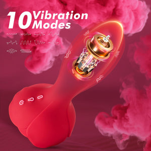 Anal Plug Vibrating Butt Plug - Inflatable Anal Plug Sex Toys for Adults Anal Vibrator with Automatic Inflation and 10 Vibrating