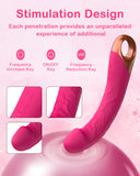 8.6 Inch Realistic Dildo Vibrator for Women,10 Powerful Vibration Modes for Clitoral and G-spot Stimulation, Waterproof Rose Adu