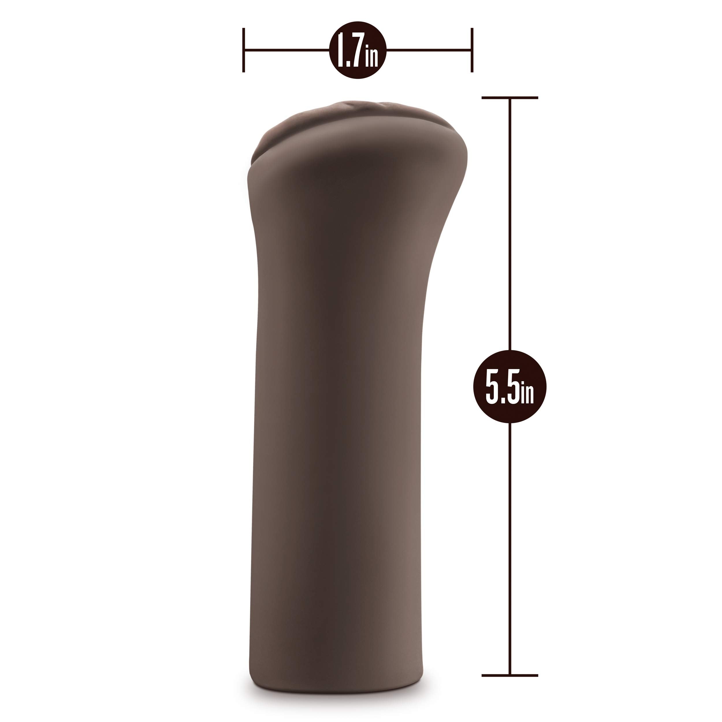 Blush Novelties Hot Chocolate Nicole'S Kitty - 5 Inch Realistic Feel Soft Vagina Flexible Depth Design Male Masturbator - Easy T