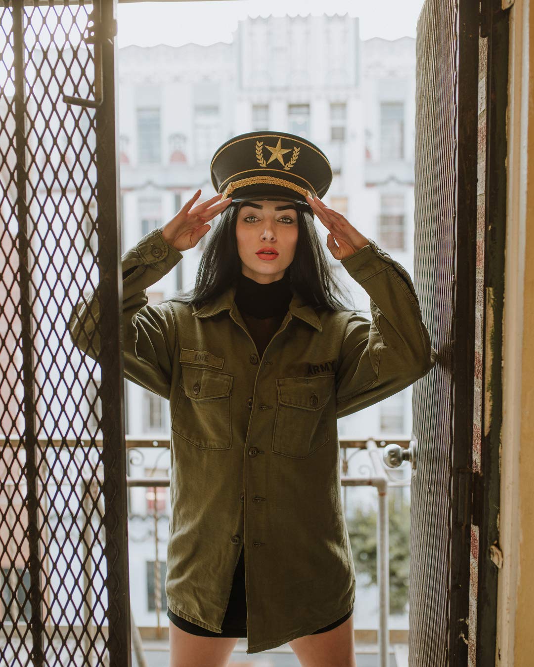Military Hat O/S Black
