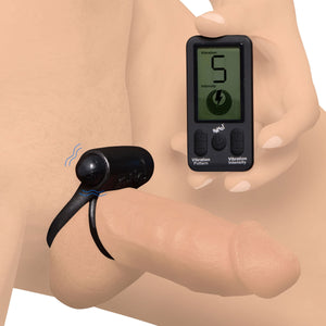Bang! Platinum Series C-Ring 25X Premium Silicone Cock & Ball Ring With Lcd Remote Control For Men & Couples, Stay Hard Male Enhancement With Powerful Vibrations, Black