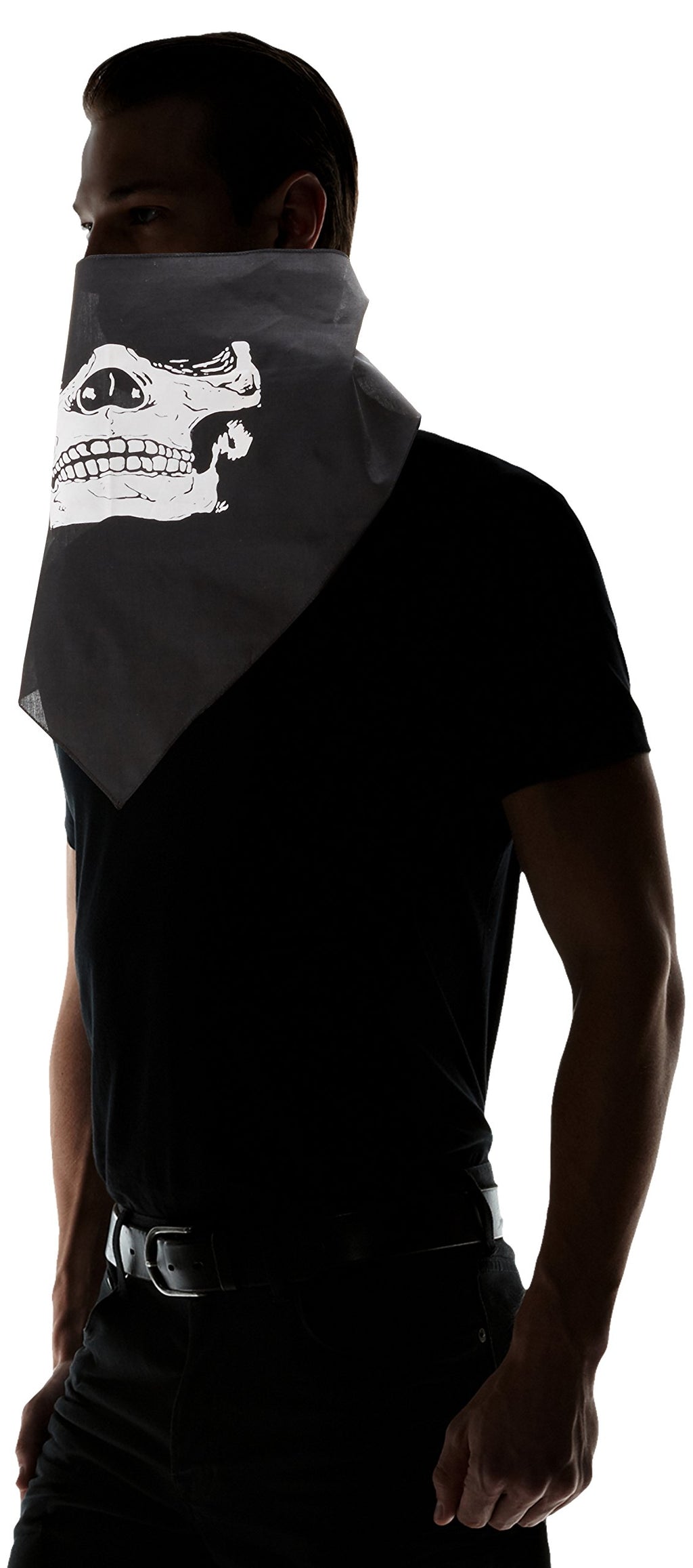 Skull Bandana  O/S Black/White