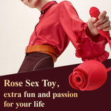 Sex Toys Dildo Rose Vibrator - Upgraded Rose Sex Toy for Women with 9 Sucking & 9 Thrusting Vibrating Dildos G Spot Vibrators fo
