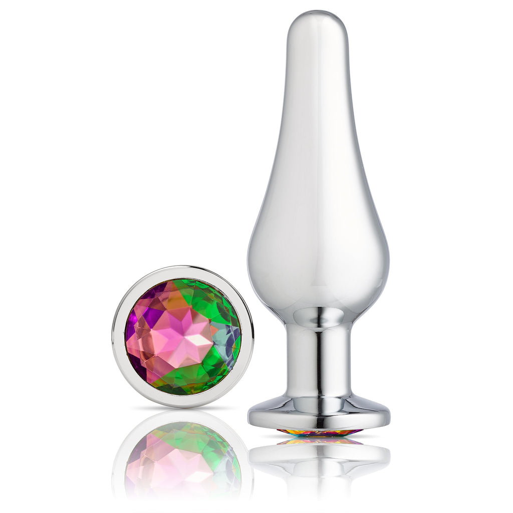 Cloud 9 Novelties Cloud 9 Novelties Gems Silver Chrome Tall Plug Small