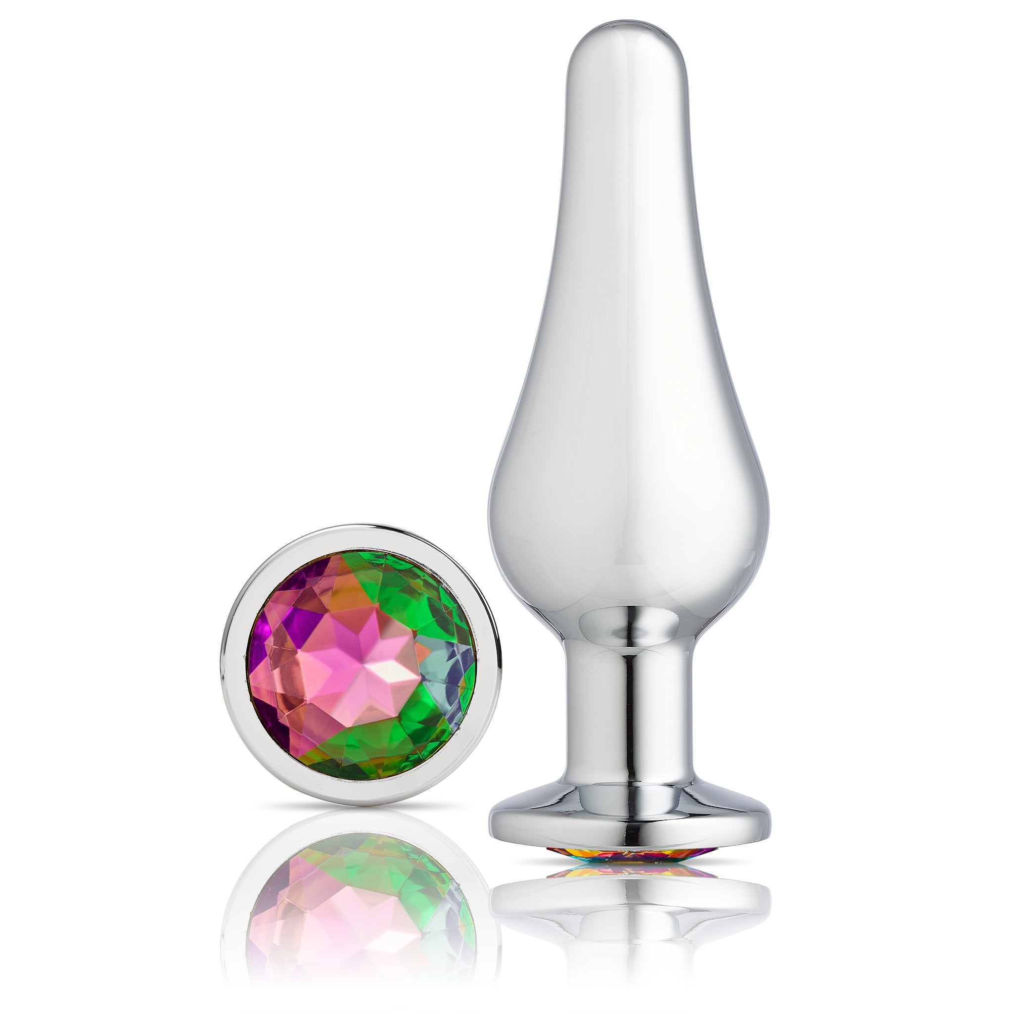 Cloud 9 Novelties Cloud 9 Novelties Gems Silver Chrome Tall Plug Small
