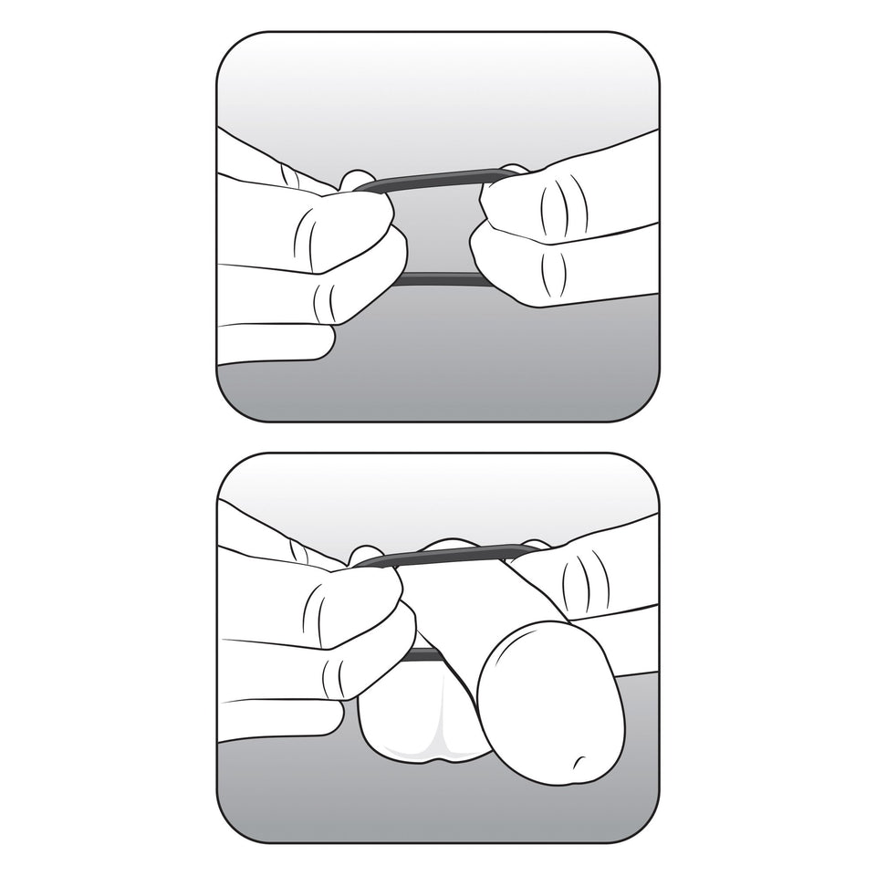 Performance - 3 Pack Male Enhancement Silicone Penis Cock Ring Erection Enhancing C-Rings Set - 3 Sizes