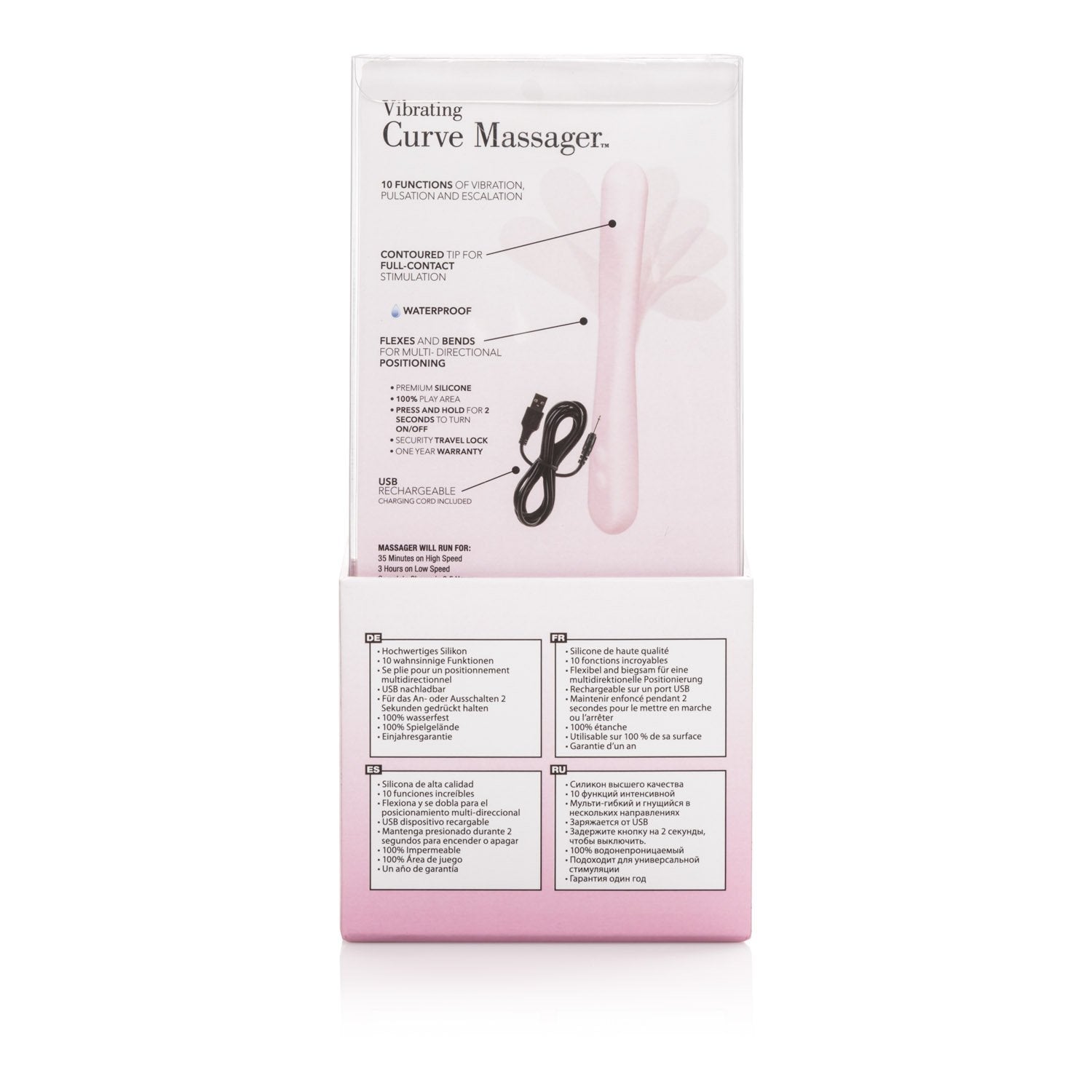 Calexotics Inspire Vibrating Curve Massager - Waterproof Sex Toys For Couples - Rechargeable Waterproof Massager - Flexible Adul