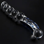T-Explorer Crystal Glass Dildo Penis Anal Beads Butt Plug Masturbation Personal Massager G-Spot Stimulation Adult Sex Toy For Women