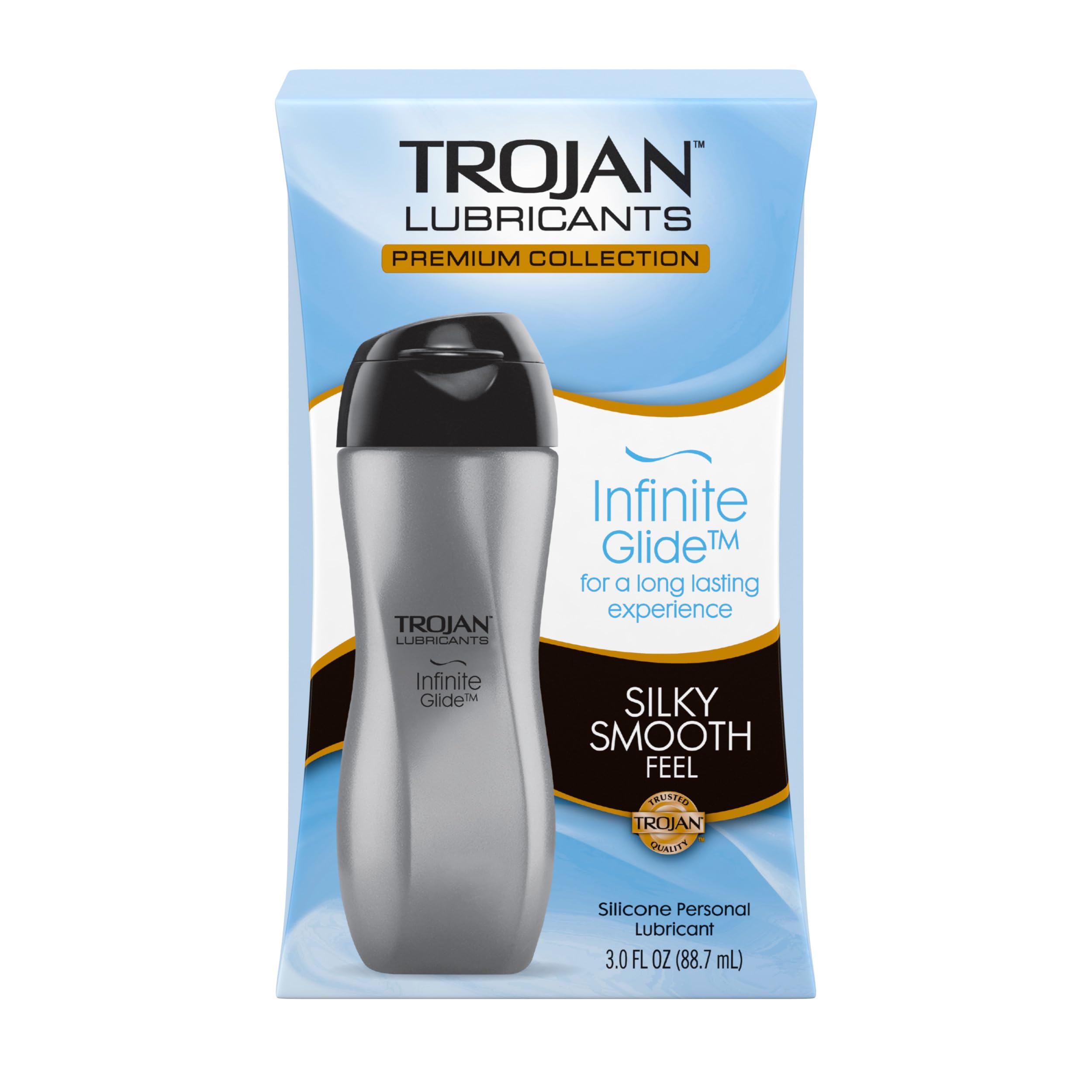 Trojan Infinite Glide Personal Lubricant, Silicone Personal Lube, 3 fl oz