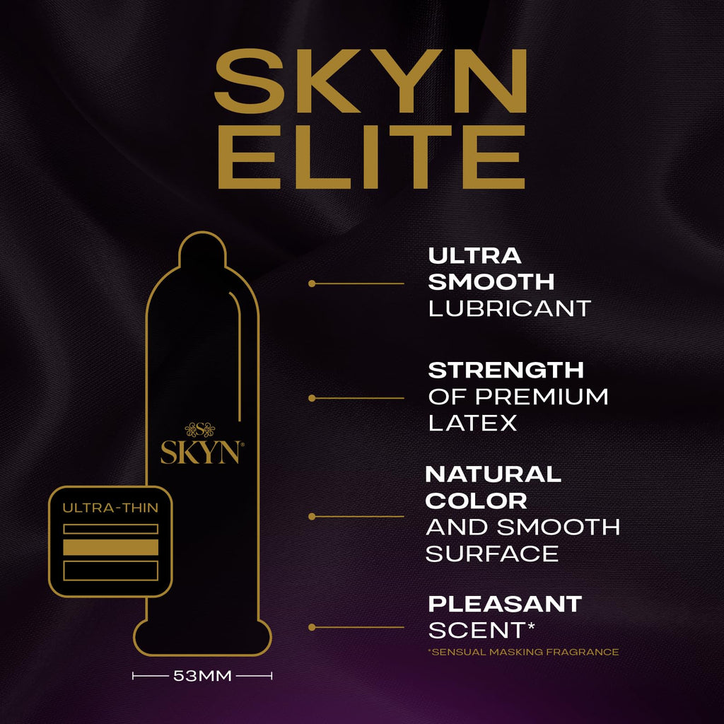SKYN Elite - 36 Count - Ultra-Thin, Lubricated Latex-Free Condoms