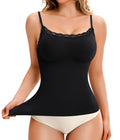 Nebility Compression Tanks for Women Tummy Control Shapewear Tank Top Seamless Body Shaper Lace Cami Camisoles(Large, Black)