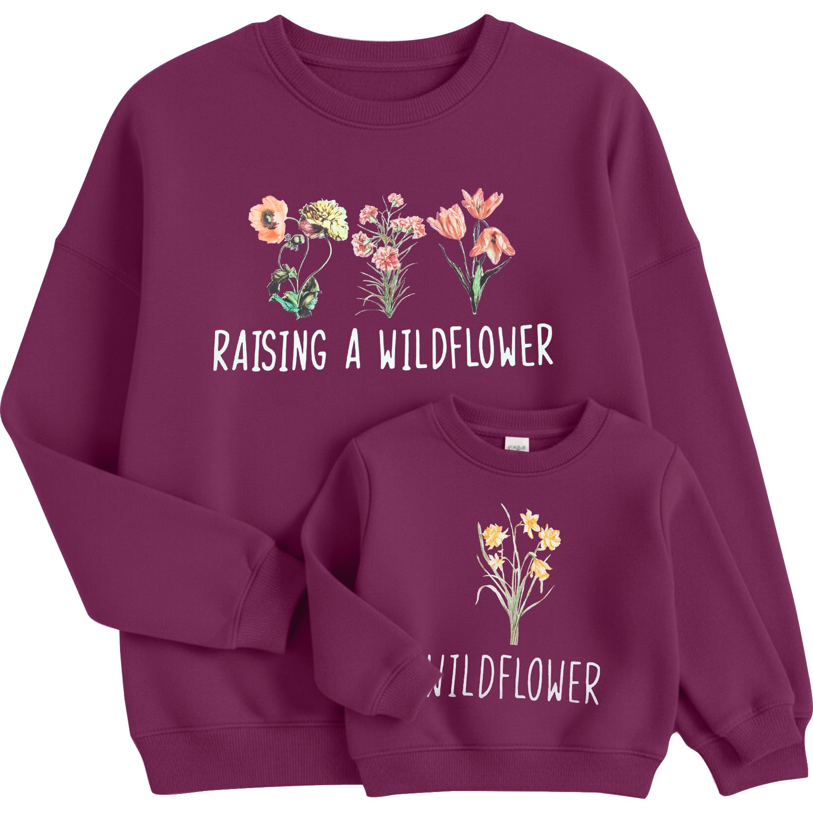 Raising A Wildflower Sweatshirt Mom Toddler Matching Outfits Mommy And Me Matching Shirt Mother Daughter Son Tops