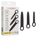 CalExotics Boundless Dilator Trio - 3 Piece Silicone Dilators Set with Ergonomic Finger Loop - Waterproof Fetish Sex Toys for Co