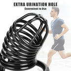 Male Cock Cage Chastity Device - UTIMI Large Chastity Cage with 4 Active Rings Adult Sex Toy for Men Penis Exercise | Key and Lo