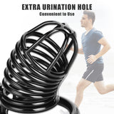 Male Cock Cage Chastity Device - UTIMI Large Chastity Cage with 4 Active Rings Adult Sex Toy for Men Penis Exercise | Key and Lo
