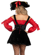 Leg Avenue Women'S Vixen Pirate Wench Costume, Red/Black, X-Large