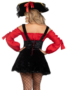 Leg Avenue Women'S Vixen Pirate Wench Costume, Red/Black, X-Large