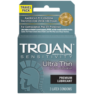 Trojan Sensitivity Ultra Thin Lubricated Condoms (Pack Of 1) 3 Count