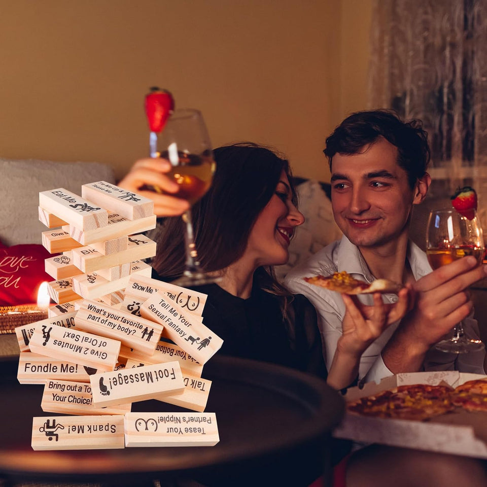Super Naughty Block Tower Games,Sex Blocks Games Valentine Tumbling Tower Stacking Blocks Game, Couple Activities & Date Night I