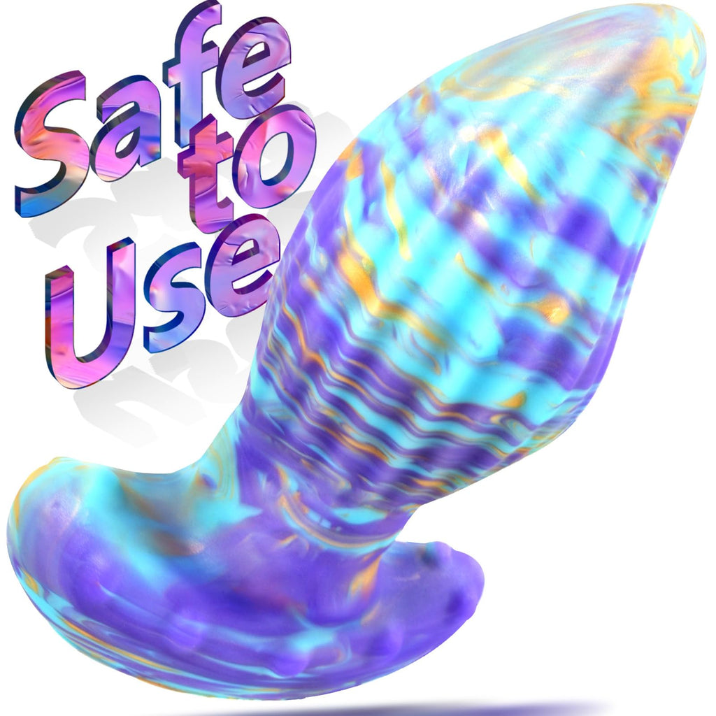 MEBAULT Anal Plug Butt Plug with Safe T-Shaped Base Mixed-Color Silicone Prostate Massager Dilator Sex Toy for Women Men Masturb
