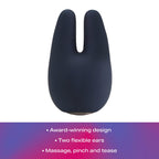 Jimmyjane Form 2 Usb - Clitoral Stimulation Vibrator (Black), Dual Motors For Powerful Vibrations For Women & Couples, 4 Pleasur