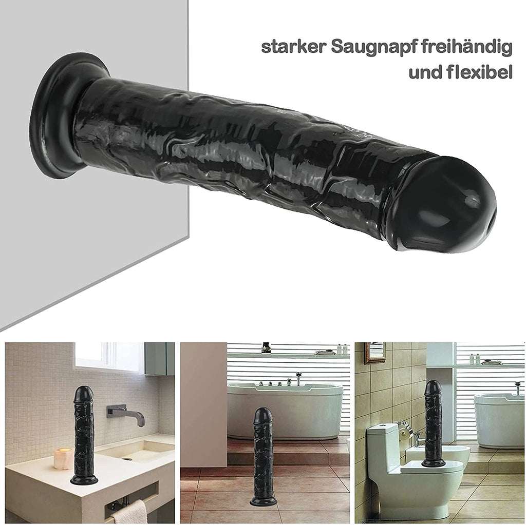Black Realistic Dildo,7 Inch Small Dildo With Strong Suction Cup For Hand-Free Play, Adult Sexy Toy For Men Women Female Couples