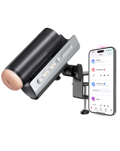 Lovense Solace Pro Automatic Male Masturbator,App Remote Control Thrusting Blowjob Machine with Immersive AI/VR Experience Adjus