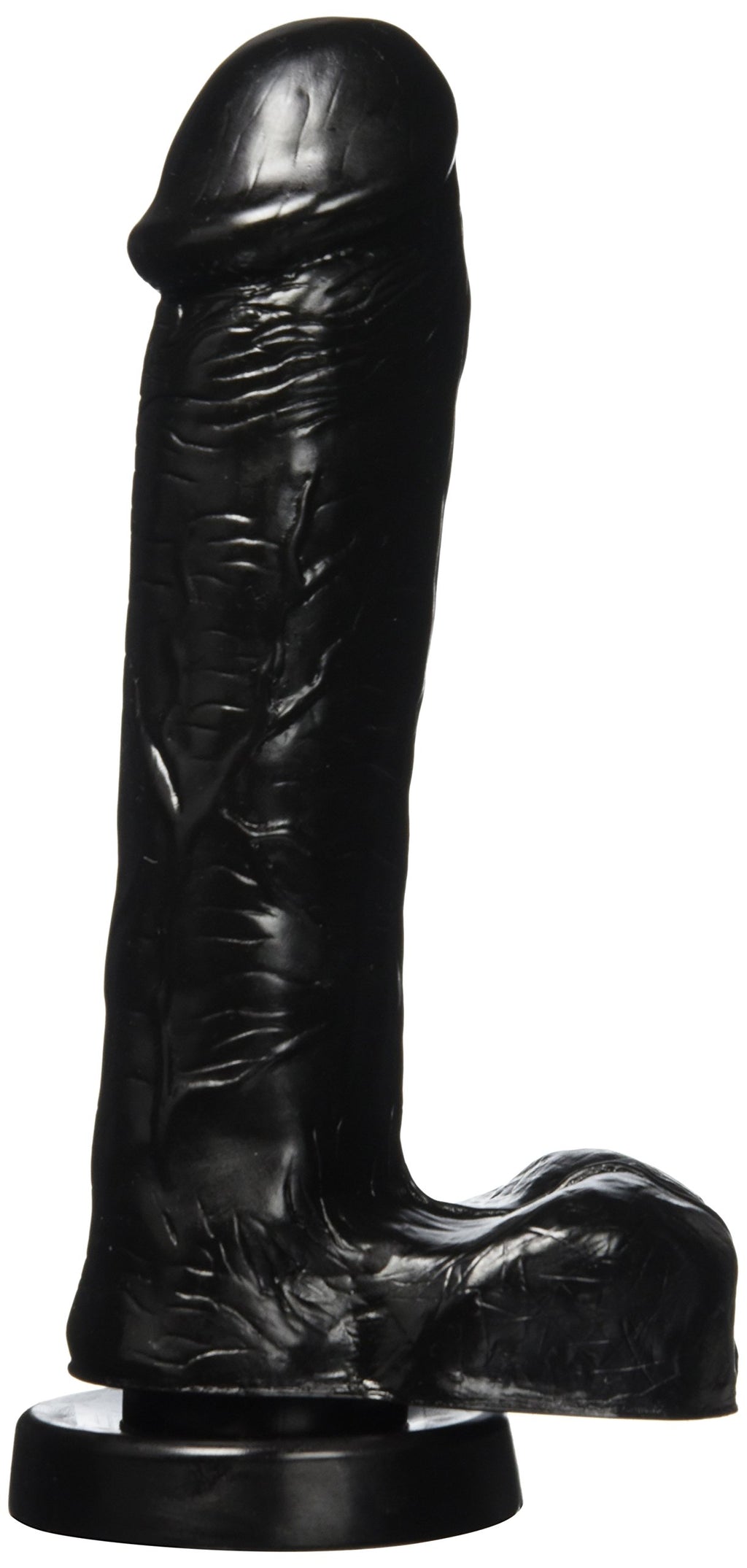 Cloud 9 Delightful Dong, Dildo -8'' Extra Thick With Realistic Balls And Suction Cup (Black), Black, 1.10 Pound