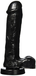 Cloud 9 Delightful Dong, Dildo -8'' Extra Thick With Realistic Balls And Suction Cup (Black), Black, 1.10 Pound