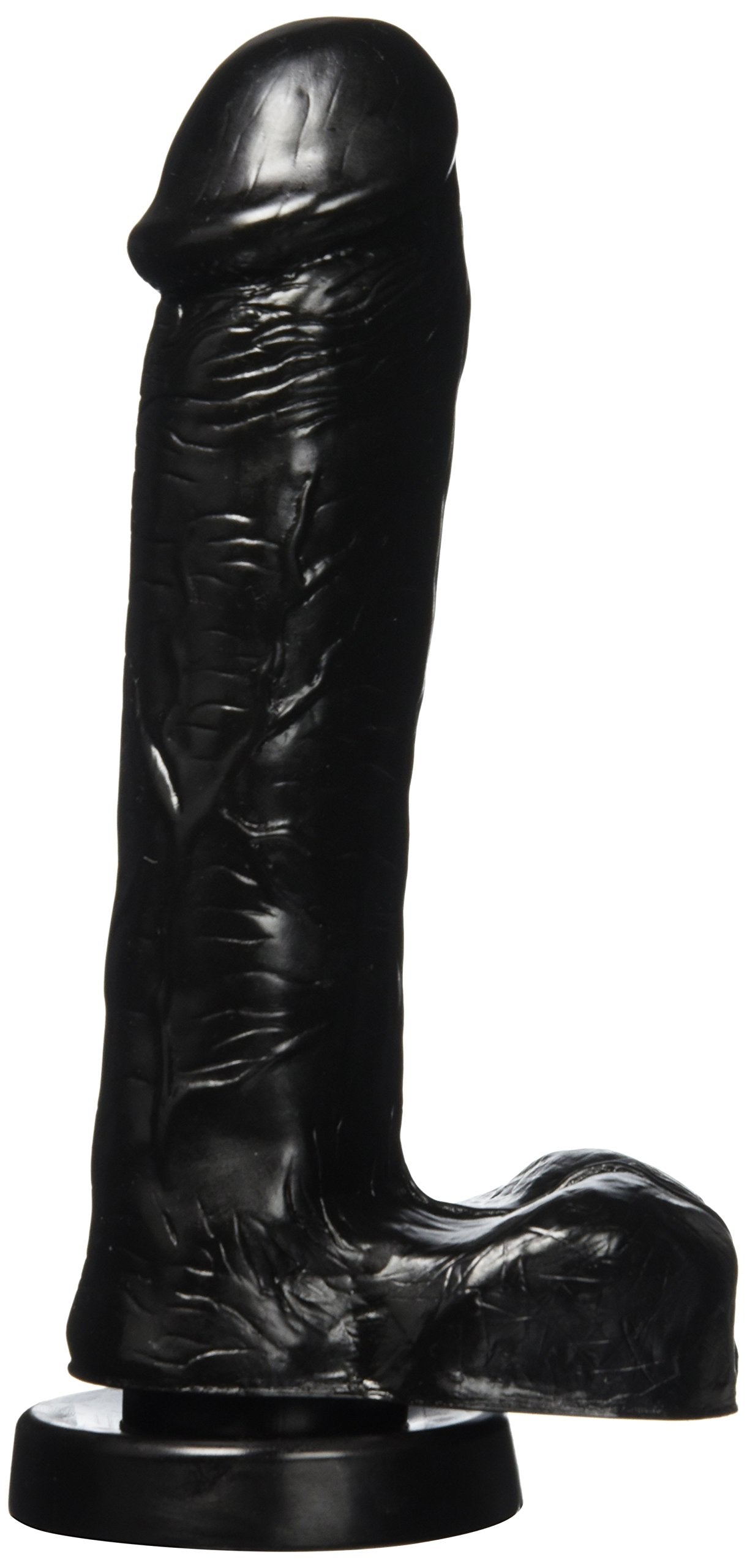Cloud 9 Delightful Dong, Dildo -8'' Extra Thick With Realistic Balls And Suction Cup (Black), Black, 1.10 Pound