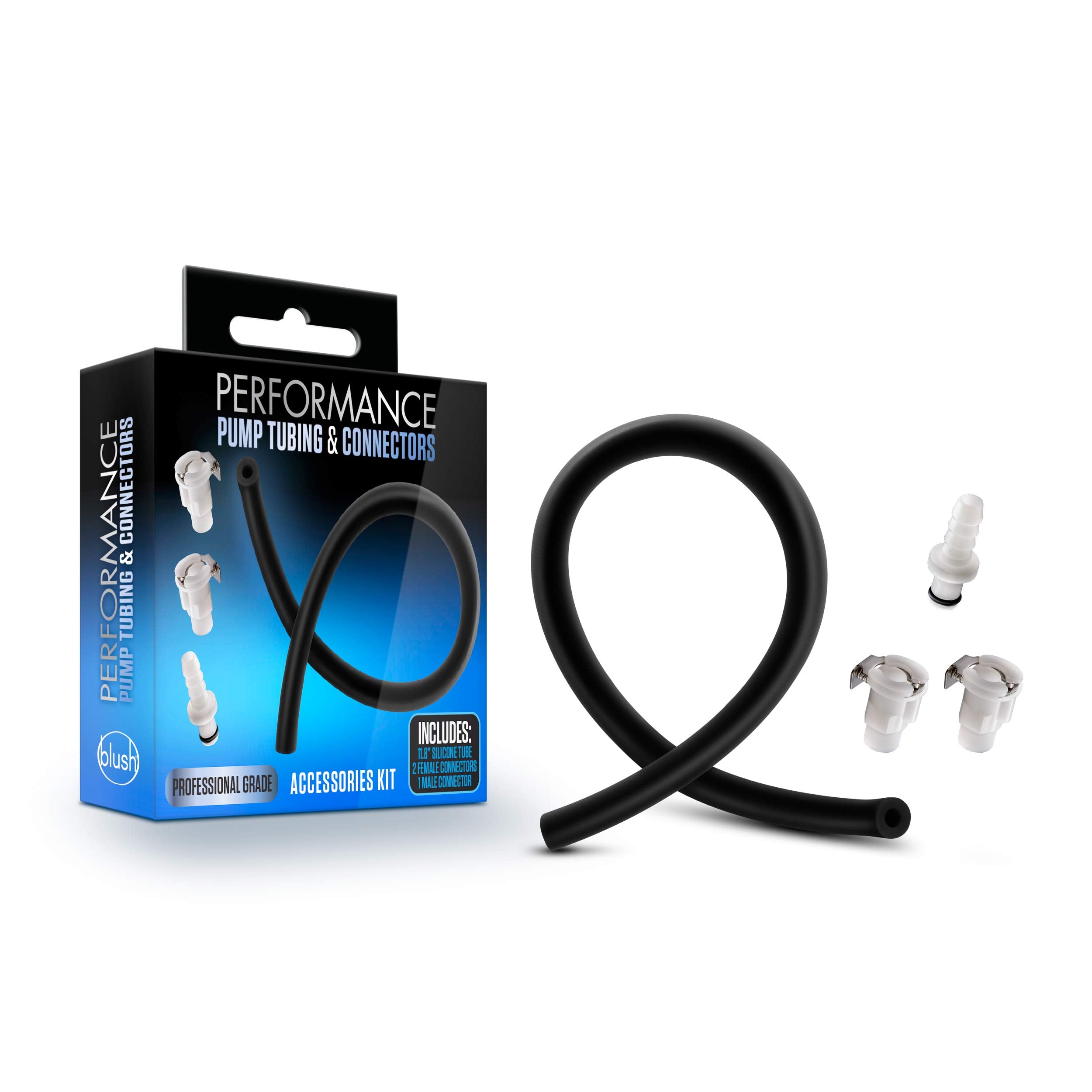 Blush Novelties Performance Penis Pump Upgrade Kit, with Silicone Tubing and Male and Female Fittings, Sex Toy for Men