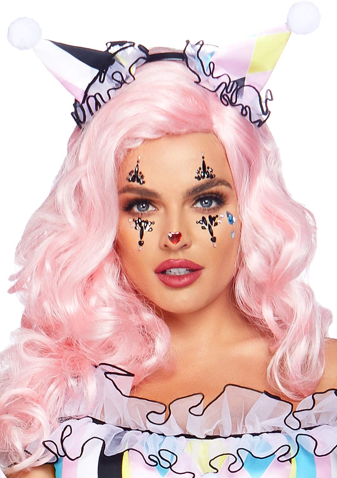 Leg Avenue Harlequin adhesive face jewels Multicolor Color