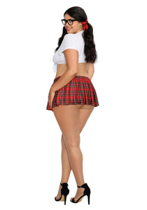 Homeroom Hottie White Red Queen Size