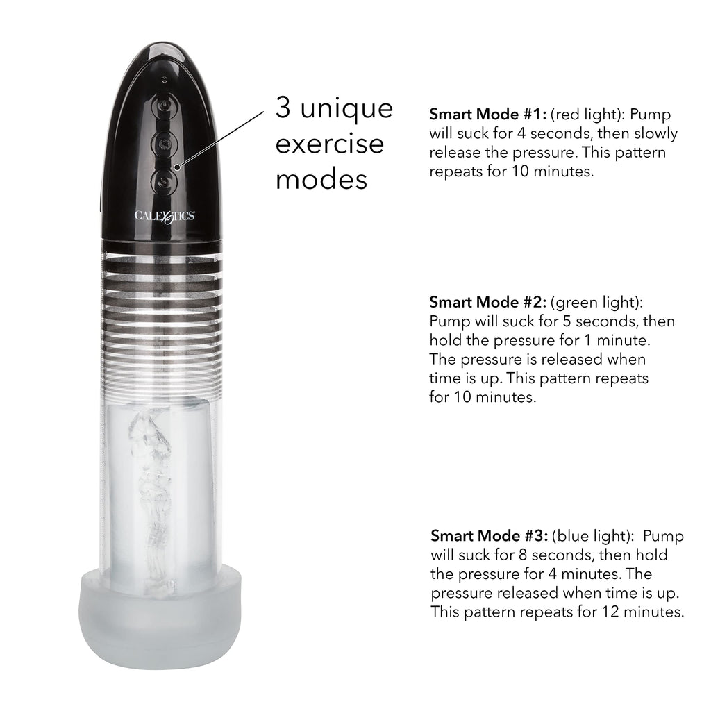 Calexotics Optimum Series Automatic Smart Pump - Male Enhancement Penis Pump With Silicone Stroker Sleeve - Male Masturbation Se
