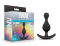 Blush Novelties Anal Adventures Platinum Wave Plug Silicone Butt Plug, Sex Toy for Men, Sex Toy for Women, Black