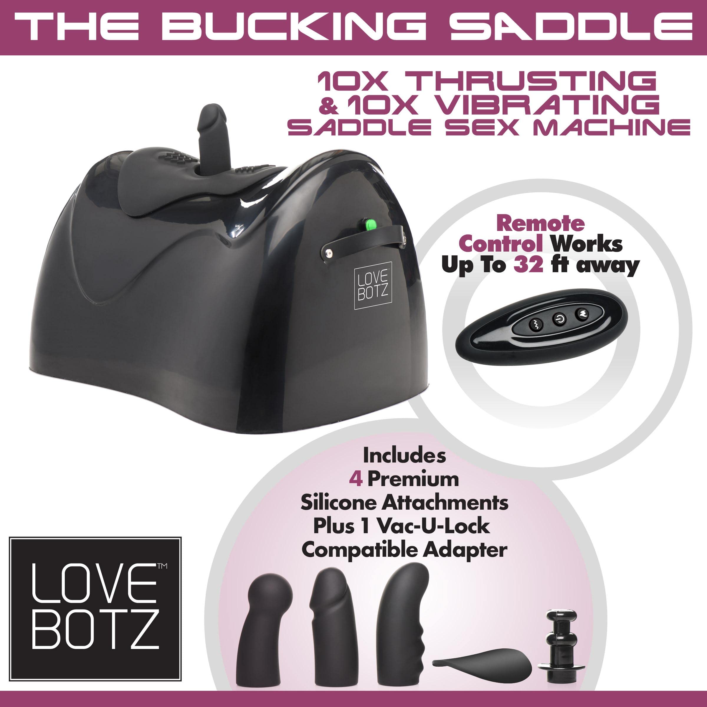 Lovebotz The Bucking Saddle Thrusting Vibrating Saddle Sex Machine