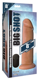 Big Shot Vibrating Remote Control Silicone Dildo - 10 Inch
