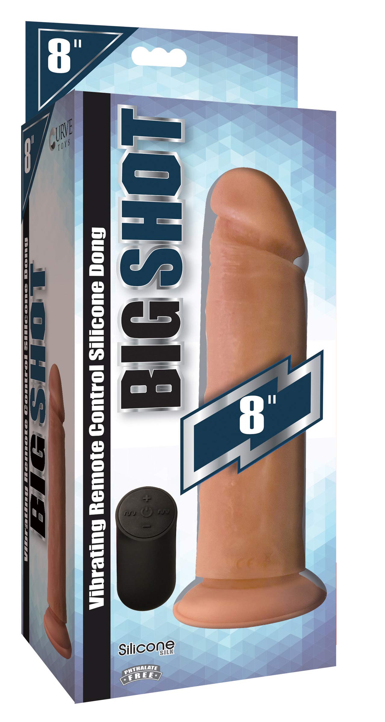Big Shot Vibrating Remote Control Silicone Dildo - 10 Inch