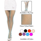 Leg Avenue Spandex Industrial Net tights, O/S, NEON BLUE