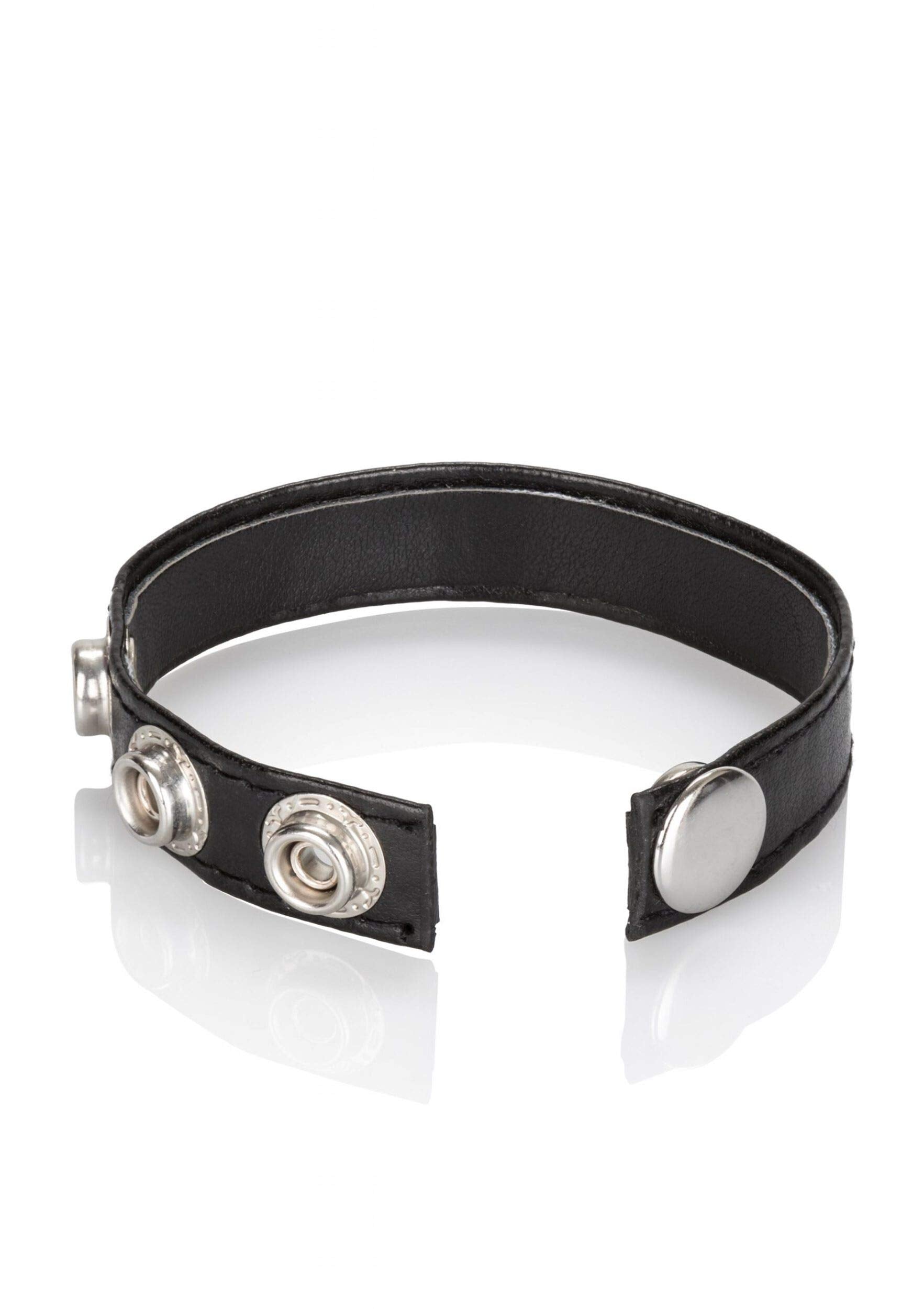 California Exotics Leather 3 Snap Ring