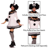 3Pc.Pierrot Clown,Lace Trimmed