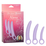 Calexotics Dr Laura Berman Intimate Basics Alena - 3 Piece Silicone Dilators Set With Ergonomic Finger Loop - Waterproof Fetish 