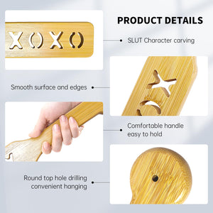 Pure Natural Bamboo XOXO Spanking for Sex Play Paddle,Lightweight Paddle with Durable Smooth Sturdy Finish for Adults, Sex Paddl