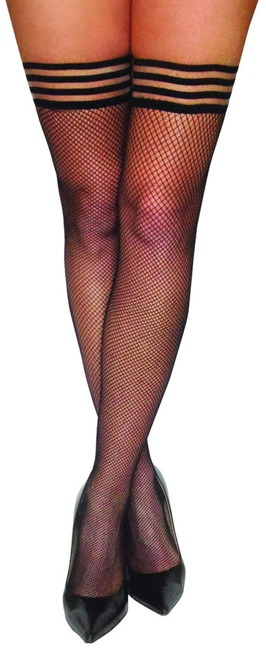 Kixies Sam Black Fishnet Size C