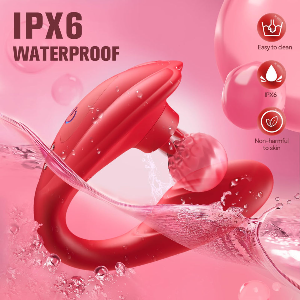 Sex Toys Vibrator with Remote Control - Wearable Vibrator Sex Toys for Women with 10 Licking and Vibration Modes for Without Han