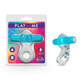Blush Novelties Play with Delight Vibrating C Ring - Cuddles Clitoris for Pleasure - Soft and Cushiony - Stretchy Fits All Penis